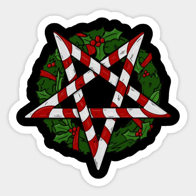 Pentagram Wreath Sticker by Ratatosk